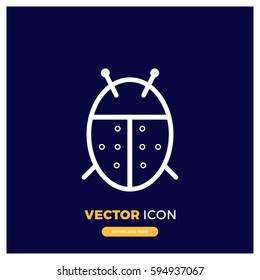lady beetle vector icon illustration