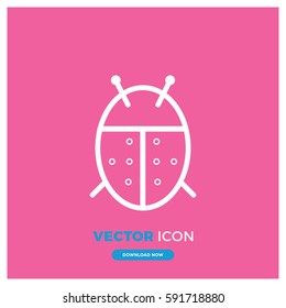 lady beetle vector illustration. Flat style for graphic and web 