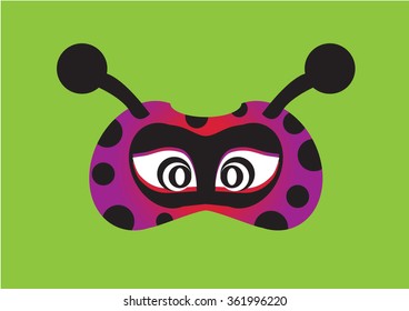 lady bird party mask face