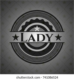 Lady black emblem. Vintage.