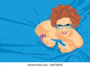 Lady in blue