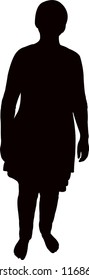 a lady body silhouette vector