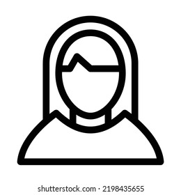 
Lady Bold Line Vector Icon easily modified

