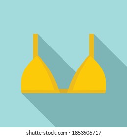 Lady bra icon. Flat illustration of lady bra vector icon for web design