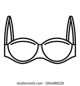 Lady bra icon. Outline lady bra vector icon for web design isolated on white background