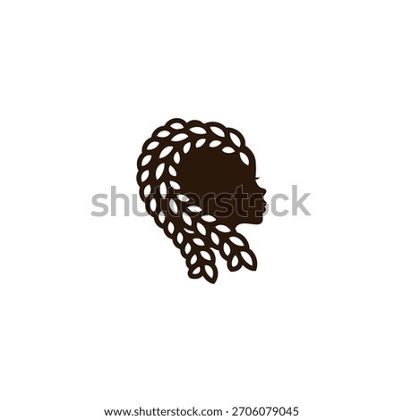 lady with braid logo for beauty product