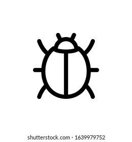 Lady Bug, Beetle, Insect in Flower, Garden, Nature Icon
