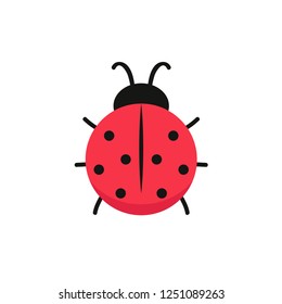 Lady bug cartoon vector.