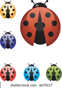 Lady bug colorful, vector