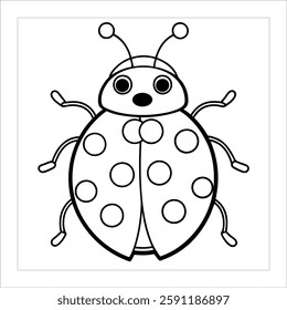 lady bug coloring book page