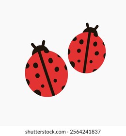 a lady bug design with red and black color