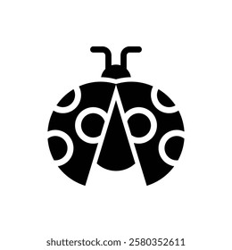 Lady Bug Glyph Icon. Lady Bug Icon