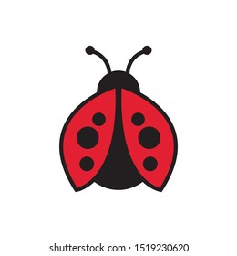 Lady bug graphic design template vector isolated