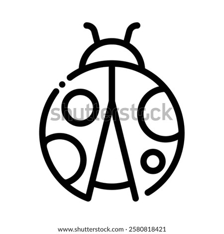 Lady Bug icon illustration in line style. Perfect for website mobile app presentation. Suitable for any user interface and user experience