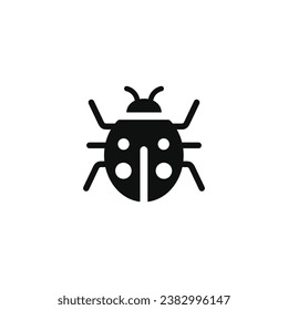 Lady bug icon isolated on white background