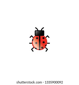 lady bug icon on a white background