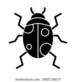 Lady bug icon vector on trendy design