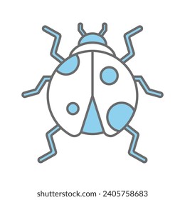 Lady bug icon vector on trendy design