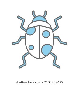Lady bug icon vector on trendy design
