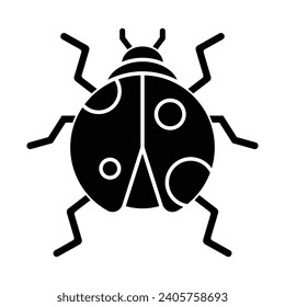 Lady bug icon vector on trendy design