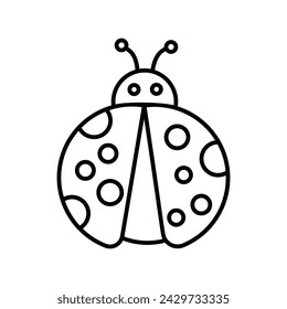 Lady Bug Symbol mit weißem Hintergrund Vektor Stock Illustration