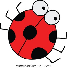 Lady bug, ladybird (symbol of good luck), vector
