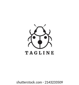 LADY BUG LINE logo design vector graphic icon symbol illustration