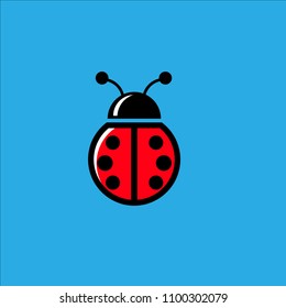 Lady bug, logo icon for sport team or company creative industry with eps 10 format