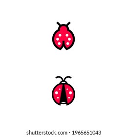 Lady bug, logo icon for sport team or company creative industry with eps 10 