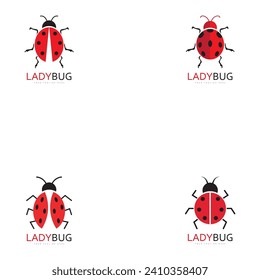 lady bug logo template vector illustration icon
