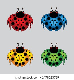 Lady Bug Mascot Logo Template