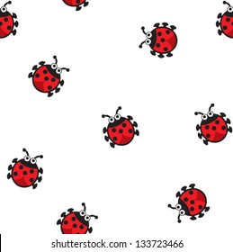 Lady Bug Seamless Pattern