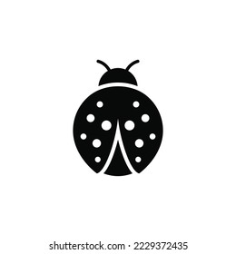 Lady bug simple flat icon vector