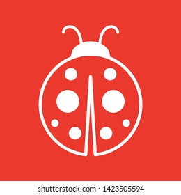 lady bug symbol. logo design. sign.