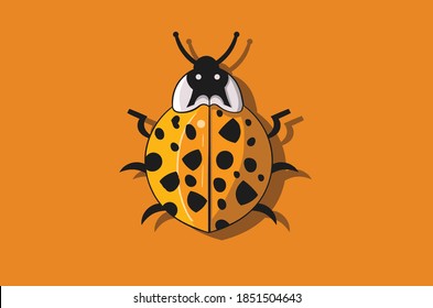 lady bug vector art which separated layers