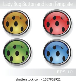 Lady Bug Web Button and Icon Template