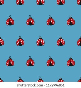 Lady bug/beetle pattern, seamless background can use for design, lady bug wallpaper, vector.

