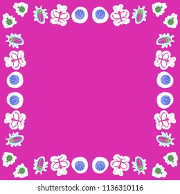 Lady bugs, beetles, butterflies,abstract shapes, doodles,dotted lines, labels pattern. Hand drawn.