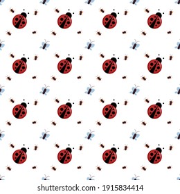 Lady bugs pattern seem less pattern 