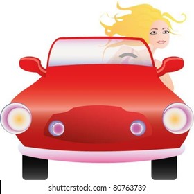 Lady Car Stock Vector (Royalty Free) 80763739 | Shutterstock