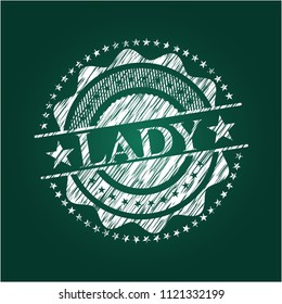 Lady chalk emblem