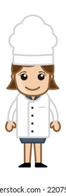 Lady Chef - Vector Character Cartoon Illustration