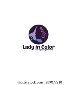 Lady in Color Logo and Icon