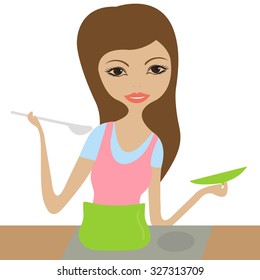 Lady cooking