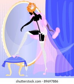 lady in a corset