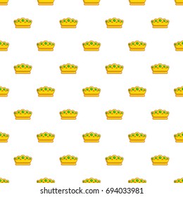 Lady crown pattern in cartoon style. Seamless pattern vector illustration