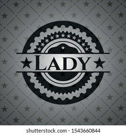 Lady dark emblem. Vector Illustration. Detailed.