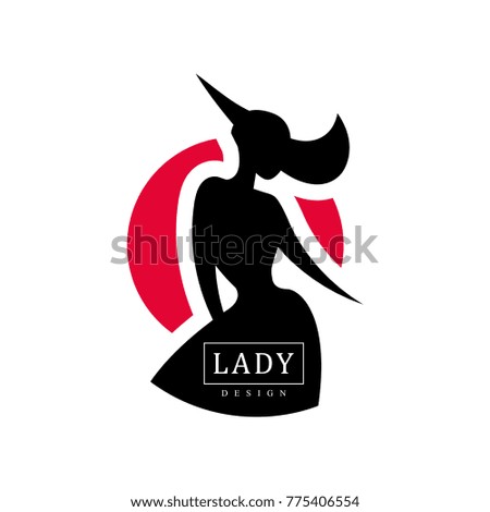 lady design logo fashion beauty salon stock vector royalty free