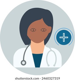 Lady Doctor icon design for every purpose 