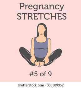Lady doing her Daily Pregnancy Stretches